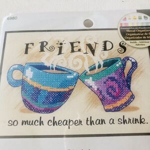 2017 Cross Stitch Sampler Kit Friends Cheaper Than A Shrink Hot Coffee Mugs New